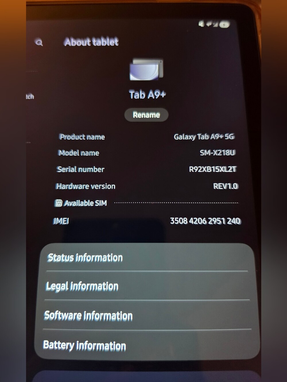 Galaxy Tab A9 +  64GB